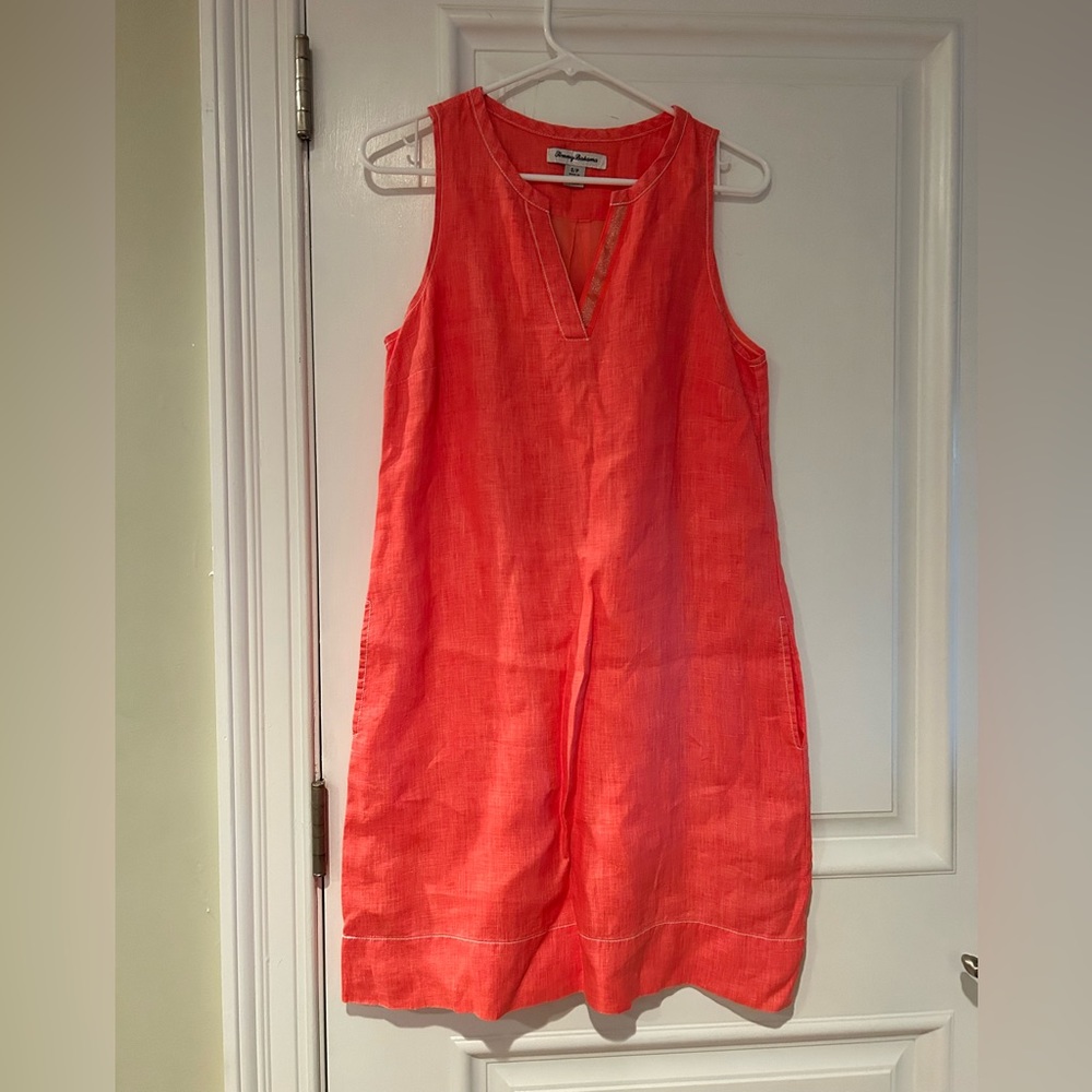 Tommy Bahama  linen shift dress with pockets